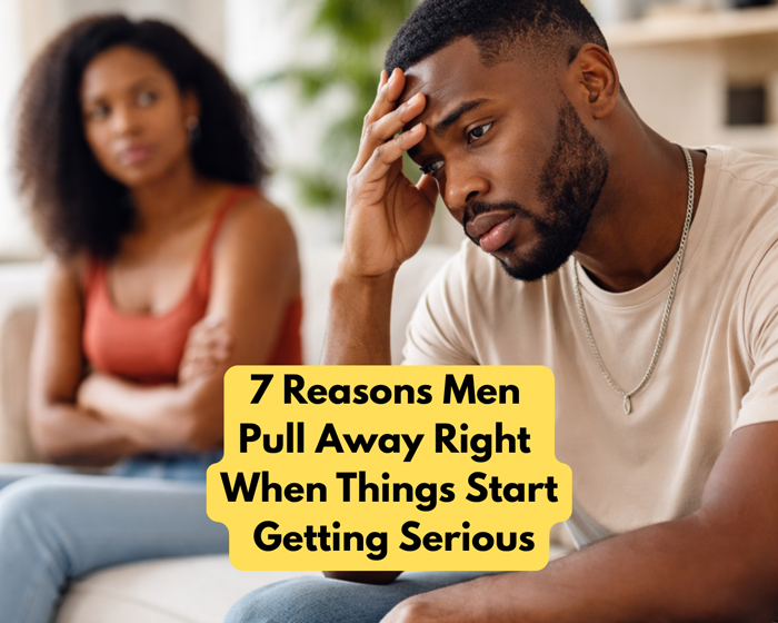 Man pulling away right when things start getting serious