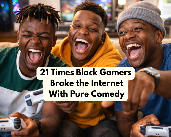 Black gamers laughing and enjoying a game